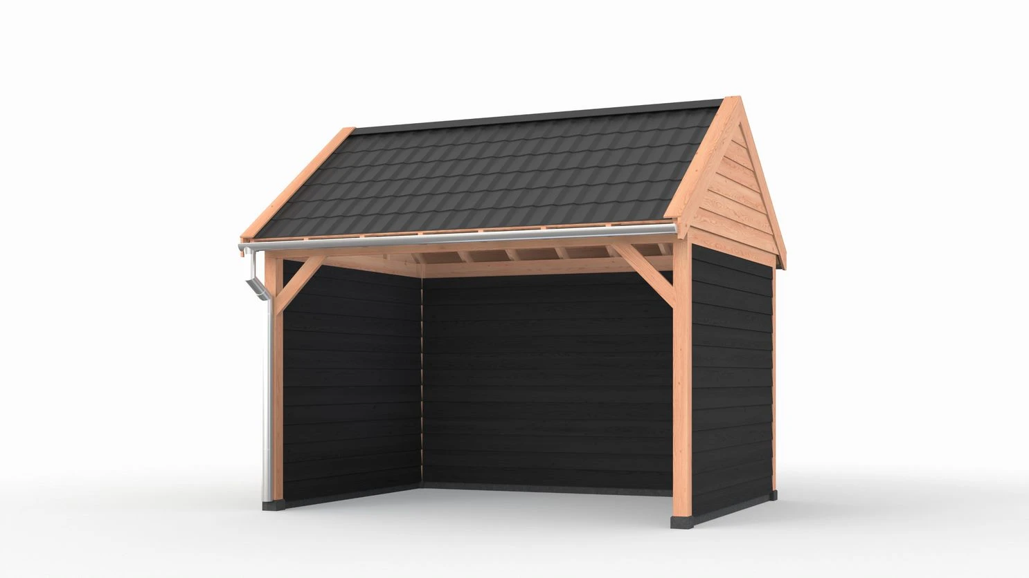 Douglas DIY overkapping, 400 x 300, met achterwand en twee zijwanden, Westwood - Afbeelding 3